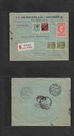 Netherlands. 1928 (6 Nov) Amsterdam - Schlag, Gablonz, Czech Republic. Registered Multifkd Comercial Envelope. VF. - Other & Unclassified