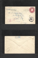 New Zealand. 1929 (18 May) Te Aro - Germany, Saxony 1d Red Stat Env + Slogan Telephone Cachet + Taxed + Aux Cachet + Arr - Other & Unclassified