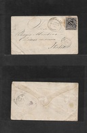 Nicaragua. 1887 (20 Enero) Chinandenga - Italy, Porto Maurizio (26 Feb) Fkd Env With 10c Lilac, Tied "8/6" Box Cancel Vi - Nicaragua