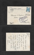 Palestine. 1918. FPO $Z44 - Alexandrie, Egypt (2 June) 5 Ms Ovptd Blue EEF Perce, Tied Cds + Censor Card. Fine. - Palestine