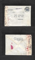 Palestine. 1941 (2 May) Jerusalem - Switzerland, Geneve, Fkd Env. French Language, British Palestine + Nazi Censor Label - Palestine