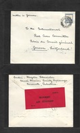 Palestine. 1941 (23 June) Nazareth, Church Mission Orphanage. Single Fkd + Depart Censor Red Label Envelope Addrese To R - Palestine