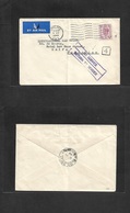 Palestine. 1948 (6 July) Israel Independence Uprising. UK, Chelsea - Haifa. Air Fkd Env + Retour To Sender Cachet. Inter - Palestina