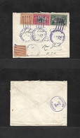 Panama. 1916 (5 Aug) David - USA, NYC. Multicolor Env Incl Balboa Issue (x2 Diff) Aesthetic Item. - Panama