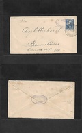 Paraguay. C, 1899. Asuncion - Argentina, Buenos Aires. 10c Blue Stat Envelope, With Comercial Control Cachet CANCEL "Fed - Paraguay