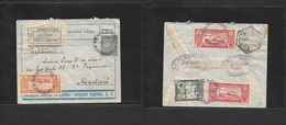 Paraguay. 1933 (27 Dic) Asuncion - Madrid, Spain (9 Enero) Registered Air Multifkd (front + Reverse) Envelope. Via Frenc - Paraguay