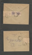 Persia. 1920 (7 Jan) Kikmacham - Hamadan. Reverse Multifkd Env. British Censor Label + British Crown Cachet. - Iran