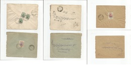 Persia. 1923. Controle Issue. 3 Local Fkd Envelopes + Diff Towns Usages. - Iran