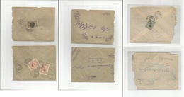 Persia. 1924. New Design Issue. 3 Local Franked Covers, Diff Values On With Control Canchets. Fine Trio + Cancels. - Iran