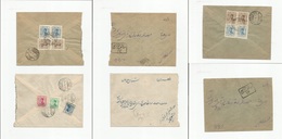 Persia. C. 1925-6. Postes Iraniennes + 3 Local Multifkd Envelopes. Tricolor Usages + Diff Postal Marks. Opportunity Trio - Iran