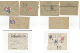 Persia. C. 1930. 4 Local Franked Usages, Same Issue. Diff Towns + Cancels + Rates. Fine Group. - Irán