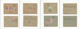 Persia. C. 1930s. 4 Diff Multifkd Local Usages, Better Stamps, Rates, Cancels. Fine Group. Opportunity. - Iran