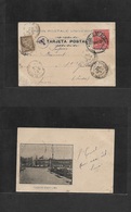 Peru. 1903 (17 Jan) Lima - France, St. Gaultier (17 Feb) Fkd Ppc 2c Red + Taxed + French P. Due 10c Tied Arrival Cds. - Peru