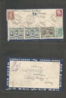 Peru. 1952 (Nov 10) Huancayo - Switzerland, Sissach (26 Nov) Reverse Air Multifkd Envelope Incl Educacion + Special Air  - Peru