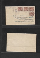 Philippines. 1948 (9 Aug) Kabankalan, Negros Occidental - USA, New Orleans, LA. Multifkd Envelope. - Philippines