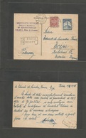 Poland. 1935 (12 Jan) Biala - Spain, Ecija, Sevilla (17 Enero) Registered Private Multifkd Card. Scarce Rare And Rarity  - Other & Unclassified