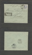 Portugal - Xx. 1908 (27 Aug) Cascais - Germany, Berlin (31 Ago) Registered Single 50r. Mouchon Issue Fkd Env. Telegraph  - Otros & Sin Clasificación