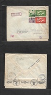 Portugal - Xx. 1941 (5 July) Lisbon - Belgium, Bruxelles. Air Multifkd Incl Luisiadas + Air Stamps + Nazi Comercial + 4  - Other & Unclassified