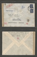 Portugal - Xx. 1944 (14 Jan) Lisboa - Poland, Warsaw, Jewish Getto. Air Fkd + Nazi Censored Envelope Used At Thee Of The - Sonstige & Ohne Zuordnung