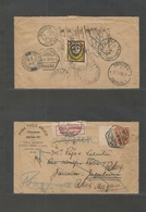 Macau. 1938 (25 March) GPO - Yougoslavia, Zemun (10 May) Fwded + "Retour Macau" Mns (RRR) Various Cachet + Label + Rever - Otros & Sin Clasificación