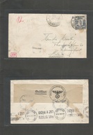 Portugal-Angola. 1940 (2 Sept) Lobito - Netherlands, Damesfoort. Nazi Occup Via Lisbon (29 Sept) Single Fkd Env. Fine Be - Other & Unclassified