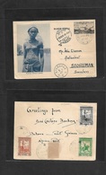 Portugal-Guinea. 1946 (4 Nov) Bolama - Sweden, Stornman (7 Jan 47) 5th Centenary Discovery. $30 Grey Illustrated Stat Ca - Other & Unclassified