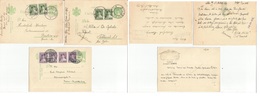 Romania. 1928. Three Diff 2 Lei Green Stat Cards + Adtls, Addressed To Germany. Cities: Biled, Reciul Nou, Brasovi. - Sonstige & Ohne Zuordnung