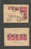 Romania. 1954 (9 April) Bucarest, Stalin - Orsova. Local Registered Multifkd Front And Reverse Envelope. Fine. - Other & Unclassified