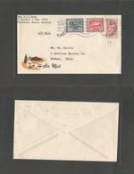 Saudi Arabia. 1964. Dharan - India, Bombay. Air Multifkd Envelope, Illustrated Desert Tent Color Envelope Incl Late "sec - Arabie Saoudite