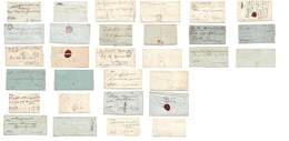 Serbia. 1860s. Selection Of Mostly 15 Different, Stampless ELS Town Cachets, Registered Mail, Incl Austian Period. From  - Serbia