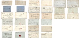 Serbia. 1860s. Selection Of 15 Mostly Different Stampless, Official ELS Postmarks, Registered Charges. Also Austrian Per - Serbia