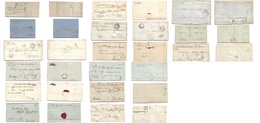 Serbia. 1860s. Selection Of 15 Mostly Different Stampless, Official ELS Postmarks, Registered Charges. Also Austrian Per - Servië