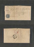 Serbia. 1874 (16 Nov) Aparelova - Krajyebage. E Fkd 10 Pl Blue, Type III, Tied Central Cds. - Serbia