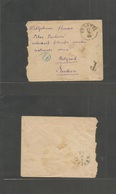 Serbia. 1884 (17 Apr) Hungary - Serbia, Versetz (vrsac) - Belgrade (6 Apr) Multifkd Envelope + Taxed "T" Cachet + Arriva - Serbie