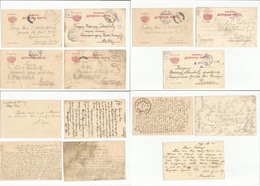 Serbia. 1912-18. Serbia Army. FM Illustrated Cards + Censored Seven Diff Cards With Cancels, Usages And Cachets. Opportu - Serbien