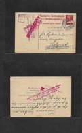 Serbia. 1916 (18 March) Switzerland. Serbia Red Cross In Geneva. Austria POW Message To Belgrade With Government Cachet. - Serbia