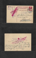 Serbia. 1916 (18 March) Switzerland. Serbia Red Cross In Geneva. Austria POW Message To Belgrade With Government Cachet. - Serbie