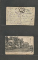 Serbia. 1918 (1 Jan) France - Salonique, Serbian Army (17 Feb 18) FM French War Ppc + British "war Office / Postal Censo - Serbia