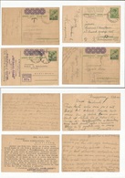 Serbia. 1941-43. 4 Diff Local Triple Ovptd + Unoverpinted Stationary 1 Din Cards. Town Cds + Censor Cachets Incl NIS, Kr - Serbien