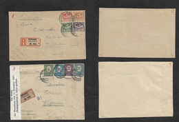 Silesia. 1920 (6-29 April) Poland, Kattowitz - Switzerland, Wulflingen. Two Multifkd Fronts, One Registered. The Other F - Slesia