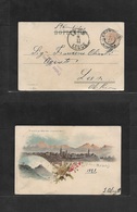 Slovenia. 1901 (9 Nov) Krano, Kranj - Lesce. Fkd Card Austria Postal Adm., Bilingual Cachet. - Slovenia