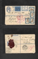 South Africa. 1934 (Sept) Capetown, Gardens - Latvia, Liepaja (12 Oct) Via Berlin (11 Oct). Airmail German Red Cachet +  - Other & Unclassified