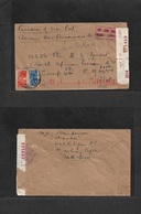 South Africa. 1943. Capetown - Italy. POW At Italian Cap. Fkd Airmail Env + Depart Censor Over. Scarce Item. - Other & Unclassified