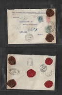 E-Alfonso Xiii. 1916 (1 Ago) 277º, 276º, 268º. Barcelona Valores Declarados - Suiza Ginebra (9 Ago) Seguro 800 Pts Franq - Other & Unclassified