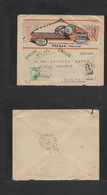 E- Ii Republica. 1933 (23 Marzo) Tolosa, Guipuzcoa - Cuba, Habana (7 April) Bonito Sobre Ilustrado A Color Luminia Crema - Otros & Sin Clasificación