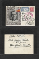 E-Estado Español. 1938 (22 Julio) Bilbao - Suiza, St. Galen. Via Portugal. Tarjeta Ilustrado Franco Con Sello Fernando E - Autres & Non Classés