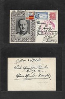 E-Estado Español. 1938 (22 Julio) Bilbao - Suiza, St. Galen. Via Portugal. Tarjeta Ilustrado Franco Con Sello Fernando E - Other & Unclassified
