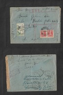 E-Provincias. 1938 (15 Nov) HUELVA, Linares De La Sierra - Argentina, Santa Fe. Sobre Certificado Y Censura Huelva Franq - Autres & Non Classés