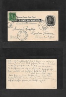 Cuba - Stationery. 1903 (31 Enero) Habana - Alemania, Lindan (19 Febr) Entero Postal. USA Sobrec. Cuba 1c Pesoo + Sello  - Autres & Non Classés