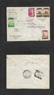 Marruecos. 1939 (18 Abril) Tetuan - Alemania, Franfurt (22 Abril) Sobre Certificado Franqueo Multiple Via Aerea. Muy Bon - Maroc (1956-...)